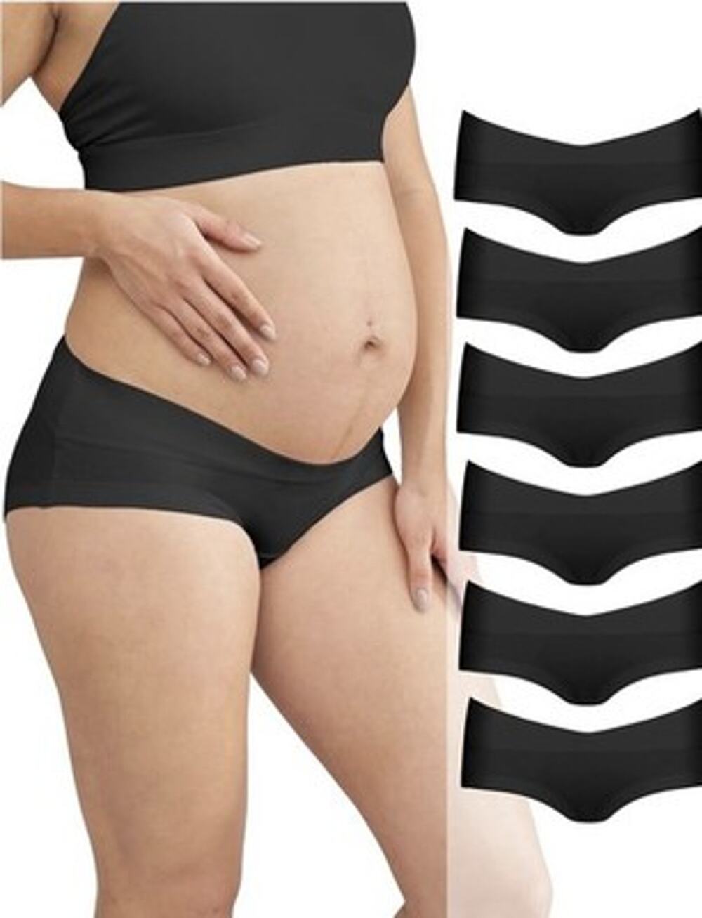 Intimate Portal Cotton Maternity Underwear Under the Bump Boyshort 6 Pack 2XL
